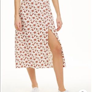 Floral Danielle Bernstein midi skirt, new with tags in size XS